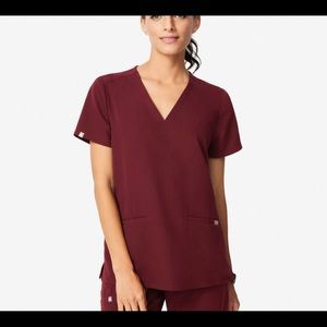 Figs burgundy Casma top - medium